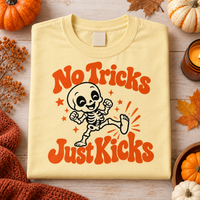 No Tricks Just Kicks Shirt – Baby Skeleton Mom to Be Tee