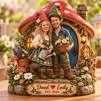 Personalized Garden Couple Photo Figurine – Anniversary Gift