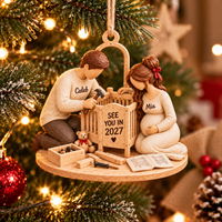 Personalized Baby Coming 2027 Christmas Ornament – Pregnancy Announcement