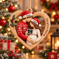 Personalized Baby Coming 2027 Christmas Ornament – Pregnancy Announcement