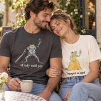 Funny Frog Engagement Shirt, Matching Couples Tee, Renaissance Medieval Humor, Engagement Announcement Gift