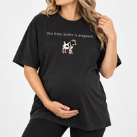Funny Pregnant Cow Shirt, This Little Heifer Is Pregnant Tee, Country Mom To Be Shirt, Pregnancy Announcement Gift