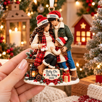 Personalized Baby on the Way Family Ornament – Christmas Pregnancy Reveal