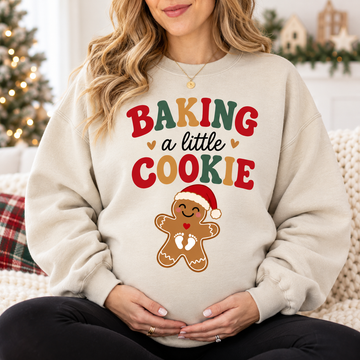 Baking A Little Cookie Sweatshirt & Hoodie – Christmas Pregnancy Gift