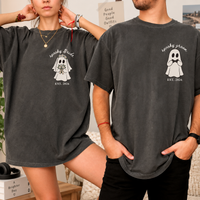 Personalized Spooky Bride and Groom Shirts, Matching Halloween Wedding Tees, Custom Wedding Date Couple Shirts, Ghost Newlywed Gift