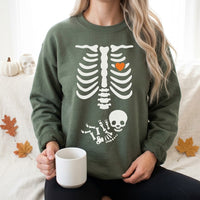 Halloween Skeleton Pregnancy Sweatshirt Hoodies, Baby Maternity Sweater, Funny Pregnancy Announcement Hoodies