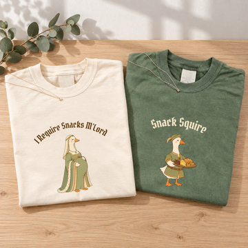 Funny Pregnancy Goose Matching Shirts, Medieval Expecting Mom and Dad Comfort Colors Tees, Pregnancy Gift for Couple