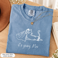 Its Giving Mrs Cat Theme Comfort Colors® Bridal Shirt, Its Giving Mrs TShirt, Bride To Be Tee, Engagement Top, Bachelorette Shower Outfit
