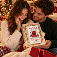 Small and large personalized First Christmas New Home book vases