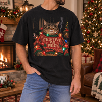 Festive As Fuck & Merry As Fuck Couple Shirts – Christmas Couple Gift