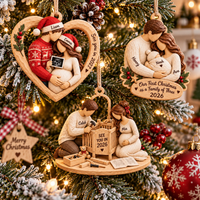 Personalized Baby Coming 2027 Christmas Ornament – Pregnancy Announcement