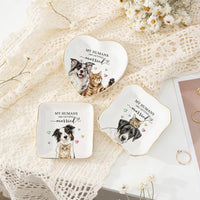 Heart and square custom pet ring dishes