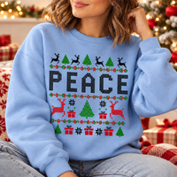 Matching Christmas Couple Sweatshirts, Come in Peace Ugly Christmas Sweaters, Funny Holiday Gift for Couples