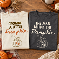 Fall Pregnancy Announcement Shirts for Couple: Growing A Little Pumpkin Shirt, Thanksgiving Maternity Tee, Expecting Dad Mom Gift