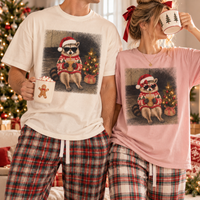 Christmas Raccoon Couple Comfort Colors Shirts – Funny Holiday Gift