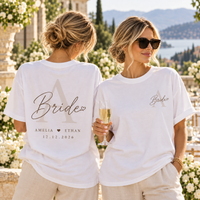 Personalized Bride & Groom Monogram Comfort Colors Shirts – Wedding Gift