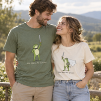 Matching Frog Couple Shirts for Wedding, We Wed At Dawn Bride Groom Tee, Funny Newlywed Honeymoon Couple Gift