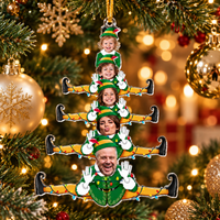 Custom Face Cartoon Character Ornament - Family Photo Ornament – Funny Christmas Gift