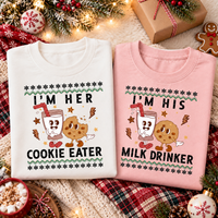 Cookie Eater & Milk Drinker Sweatshirt & Hoodie – Christmas Couple Gift