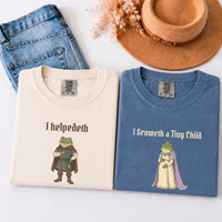 Custom Matching Pregnancy Reveal Shirts, Medieval Frog Couple Tees, Baby Announcement Shirts, Funny New Parents Gift, Expecting Mom Dad Tee