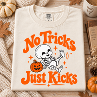 No Tricks Just Kicks Halloween Shirt, Funny Baby Skeleton Tee, Spooky Pregnancy Shirt, Halloween Mom To Be Gift