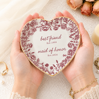 Personalized Maid of Honor Wedding Jewelry Dish - Gift for Bridesmaid, Bachelorette Trip, Bridal Shower Gift