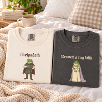 Custom Matching Pregnancy Reveal Shirts, Medieval Frog Couple Tees, Baby Announcement Shirts, Funny New Parents Gift, Expecting Mom Dad Tee