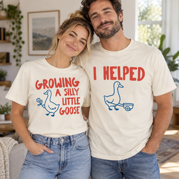 Matching Mom Dad Couples Shirt, Goose Mama T-Shirt, Pregnancy Announcement Tee, New Expecting Parents Outfit Gift Baby Shower