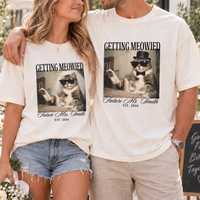 Getting Meowied Couple Shirts, Future Mrs & Mr Cat Wedding Tees, Comfort Colors Bride Groom Engagement Shirts, Funny Cat Lover Gift