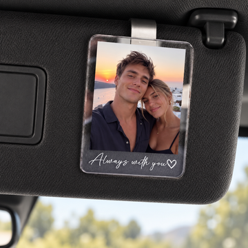 Personalized Car Sun Visor Photo Clip,Couple Anniversary Gift,Custom Picture Fridge Magnet, Drive Safe Dad Gift,Driver Keepsake Gift