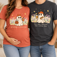 Custom Growing a Little Pumpkin Shirt, Matching Mom Dad Pregnancy Announcement Tees, The Man Behind Pumpkin Shirt, New Parents Gift