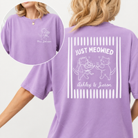 Just Married Cat Wedding Shirt, Mr And Mrs Tee, Gift For Bride Groom, Couple Matching T-Shirt, Just Meowied Honeymoon Gift