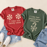 His Candy Cane & Her Peppermint Couple Shirts – Funny Christmas Gift