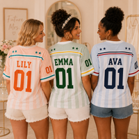 Personalized Bachelorette Party Jersey Shirt With Name, Number - Gift for Bride, Bridesmaid, Bachelorette Trip, Bridal Shower Gift