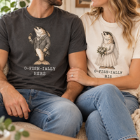 O-FISH-IALLY HIS and HERS fish wedding couple shirt mockup 4