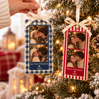 Personalized Photo Booth Acrylic Ornament – Christmas Couple Gift