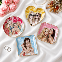 Personalized Bestie Photo Trinket Dish, Custom Bridesmaid Jewelry Tray, Best Friend Ring Dish, Bridesmaid Proposal Gift