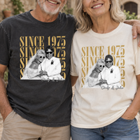 Personalized Anniversary Photo Shirt, Custom Anniversary Couple Gift, Wedding Photo Tee for Husband Wife
