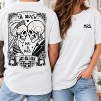 Personalized Til Death Mr & Mrs Skeleton Shirts – Wedding Couple Gift