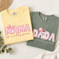 Mama & Dada of a Silly Goose Matching Comfort Colors Tee