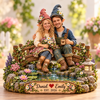 Personalized Garden Couple Photo Figurine – Anniversary Gift