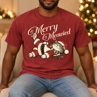 Merry Meowied Cat Couple Comfort Colors Shirts – Newlywed Christmas Gift