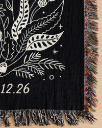 Til Death Ghost Woven Blanket, Spooky Couple Anniversary Throw, Gothic Wedding Gift for Husband & Wife