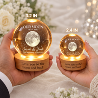 Personalized Moon Phase Crystal Ball Lamp – Special Date Couple Gift