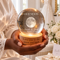 Personalized Moon Phase Crystal Ball Lamp – Special Date Couple Gift