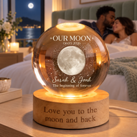 Personalized Moon Phase Crystal Ball Lamp – Special Date Couple Gift