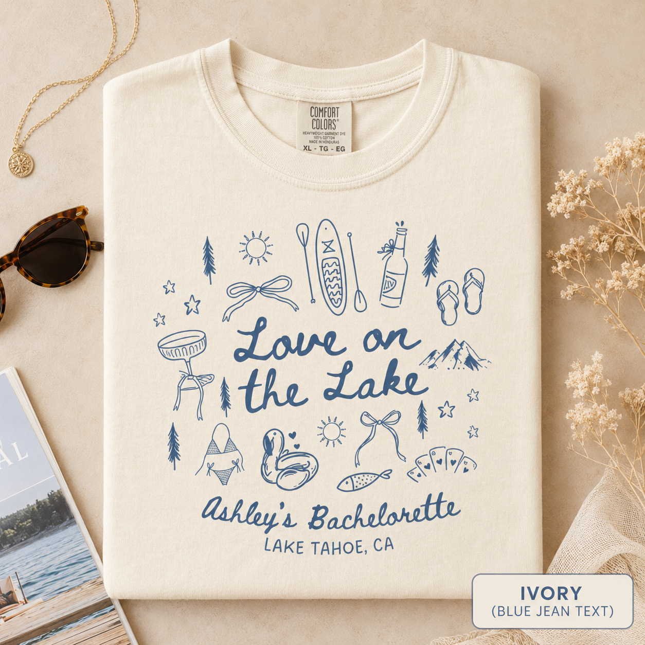 Lake Bachelorette Party Shirts, Love on the Lake, Outdoorsy Bachelorette, Mountain Bridal Party, Camping Bachelorette, Comfort Colors