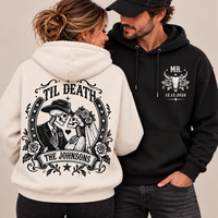 Custom Western Til Death Hoodie & Sweatshirt – Newlywed Couple Gift