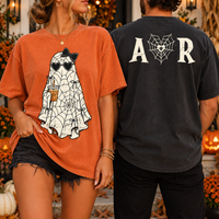 Personalized Ghost Spiderweb Comfort Colors Shirts – Halloween Couple Gift