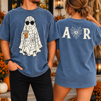Personalized Ghost Spiderweb Comfort Colors Shirts – Halloween Couple Gift